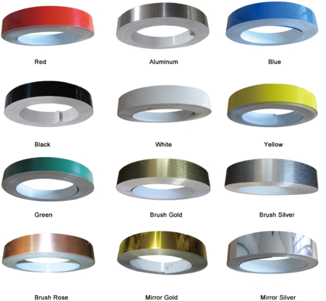 Aluminum strip color chart